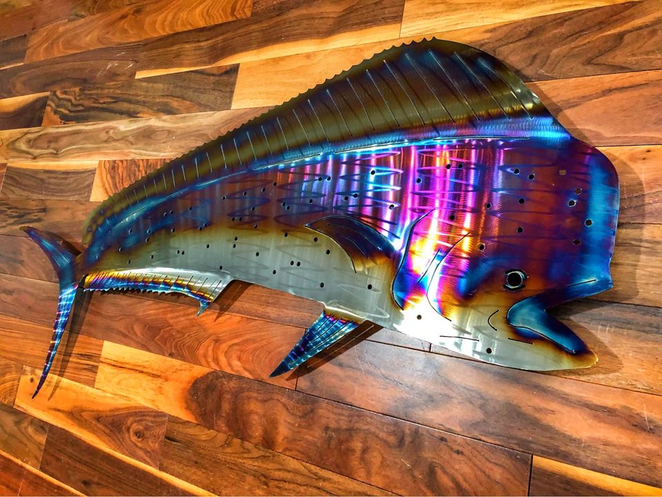 Stainless Steel Mahi Mahi metal art
