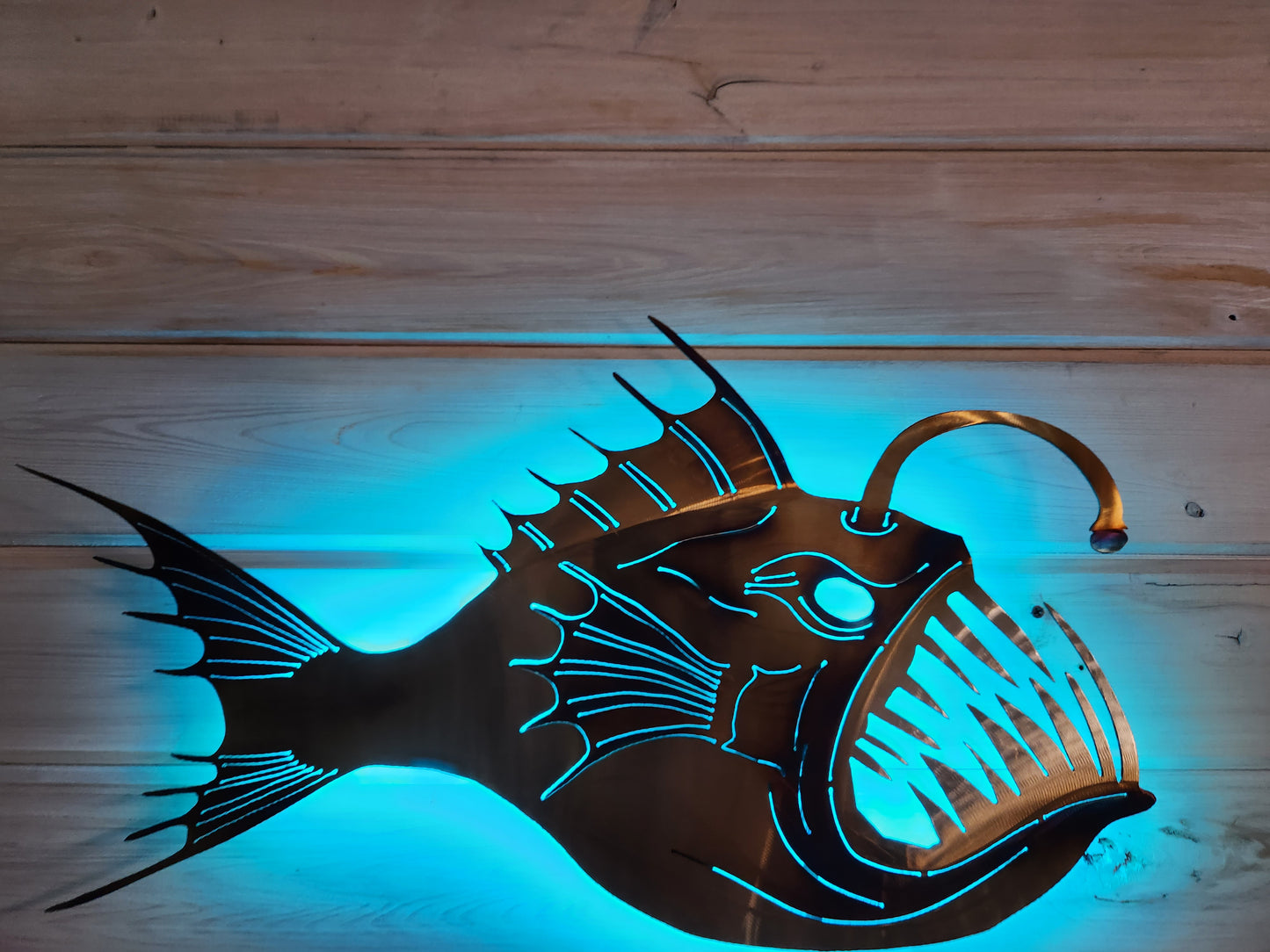 Stainless Steel Angler fish Metal art