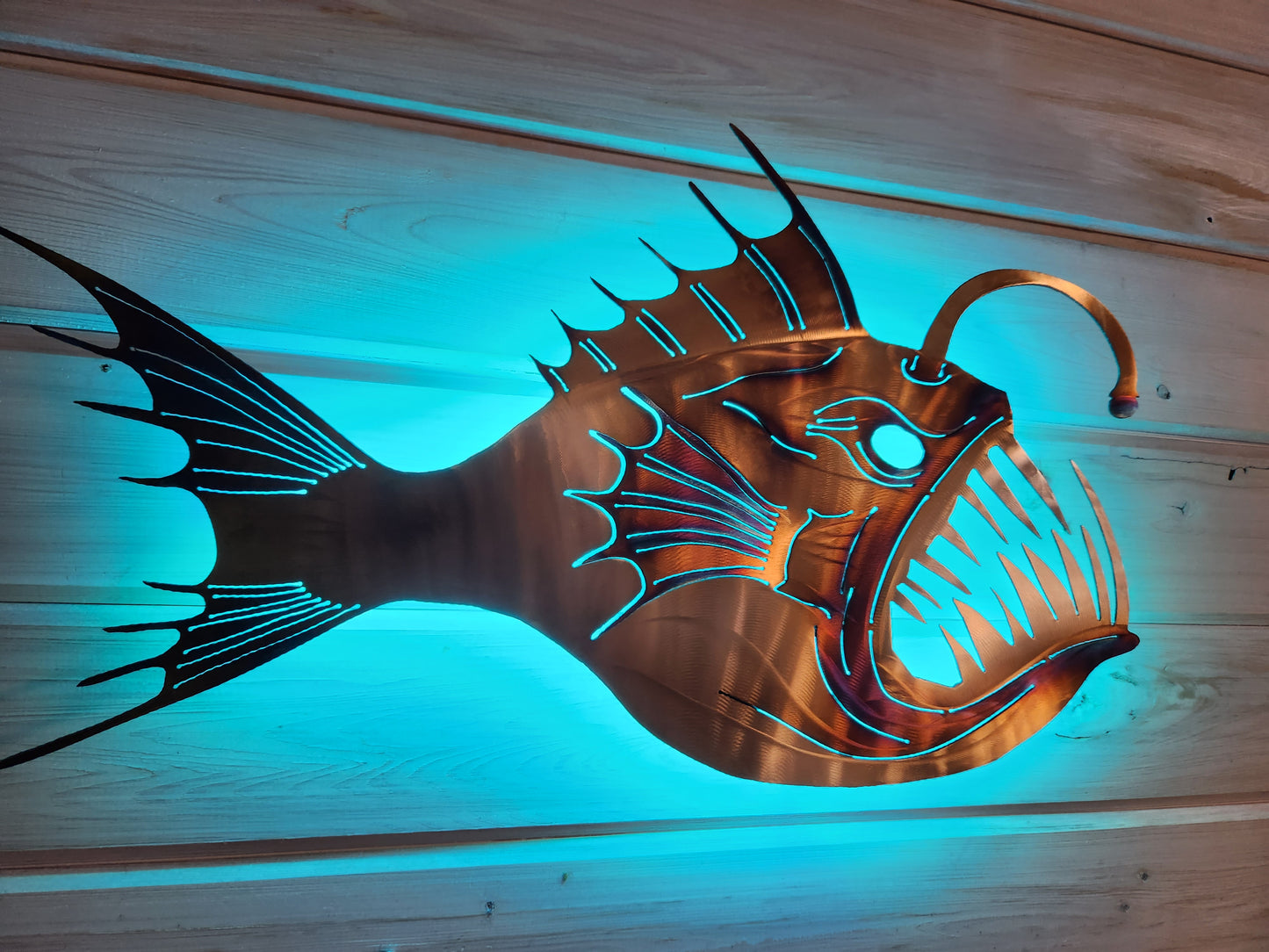 Stainless Steel Angler fish Metal art