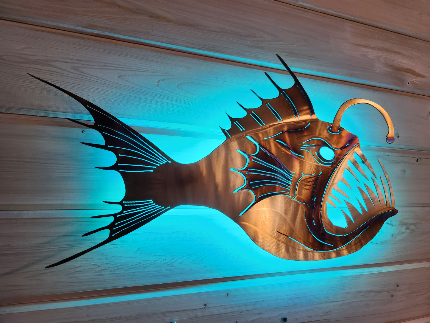 Stainless Steel Angler fish Metal art