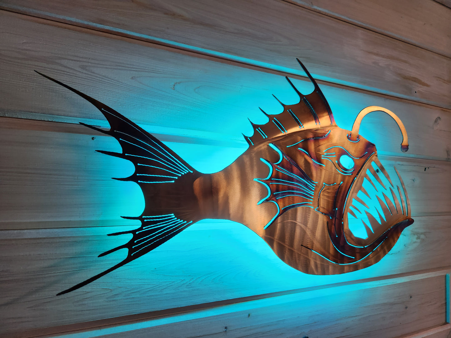 Stainless Steel Angler fish Metal art