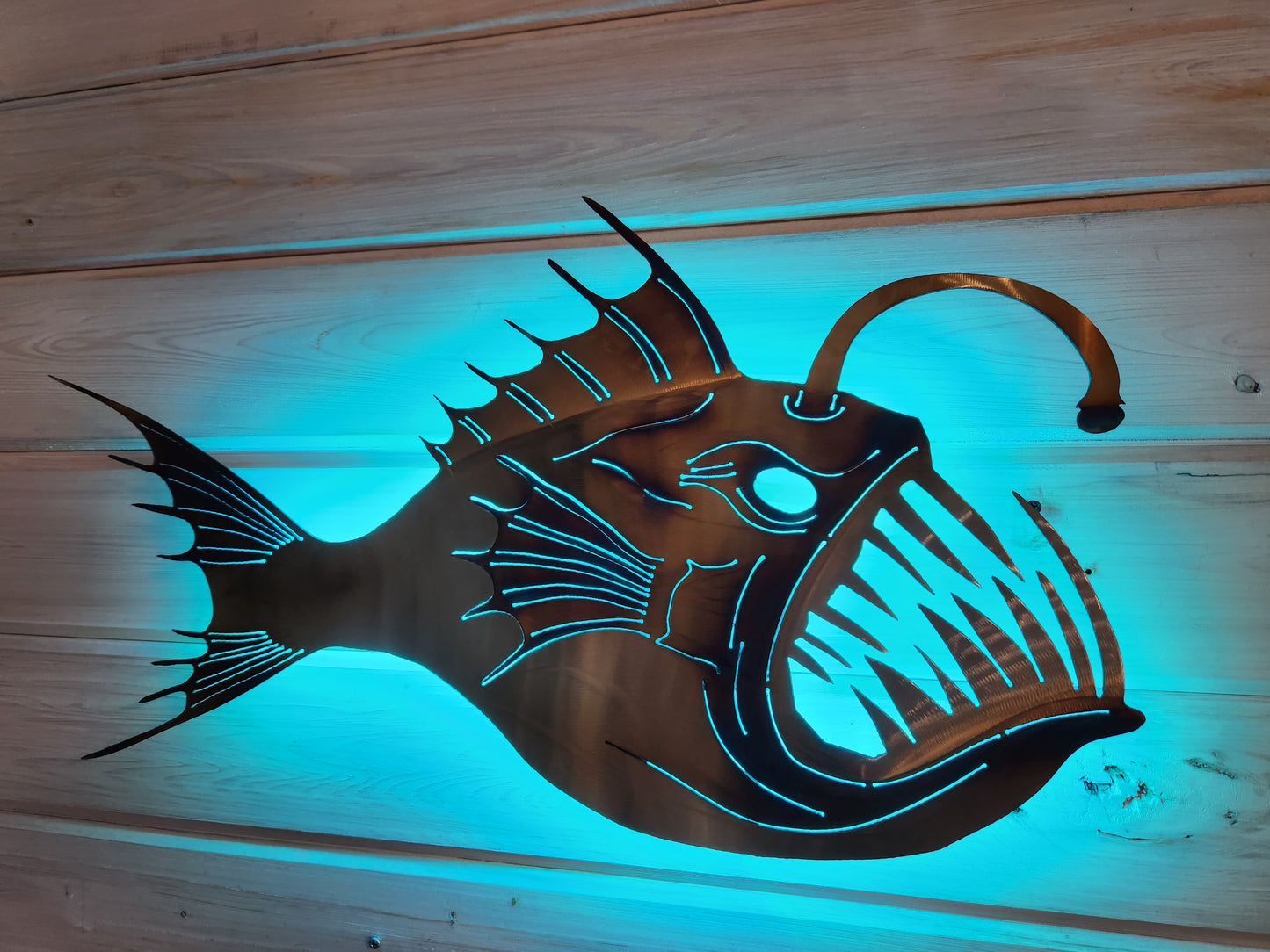 Stainless Steel Angler fish Metal art
