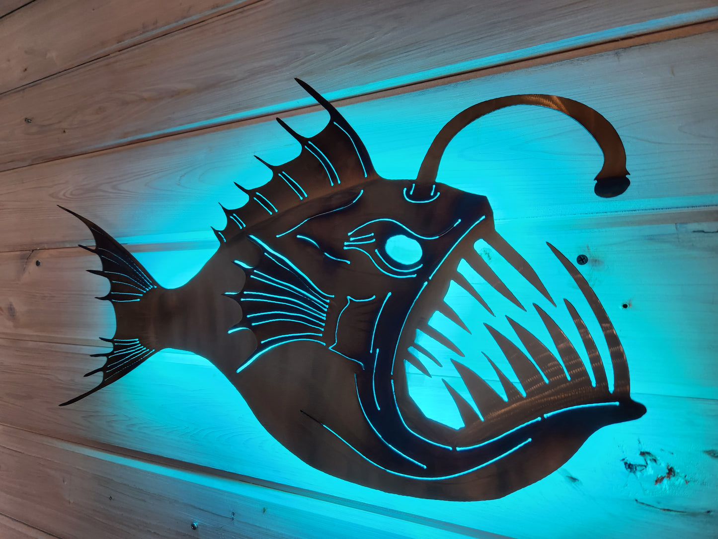 Stainless Steel Angler fish Metal art