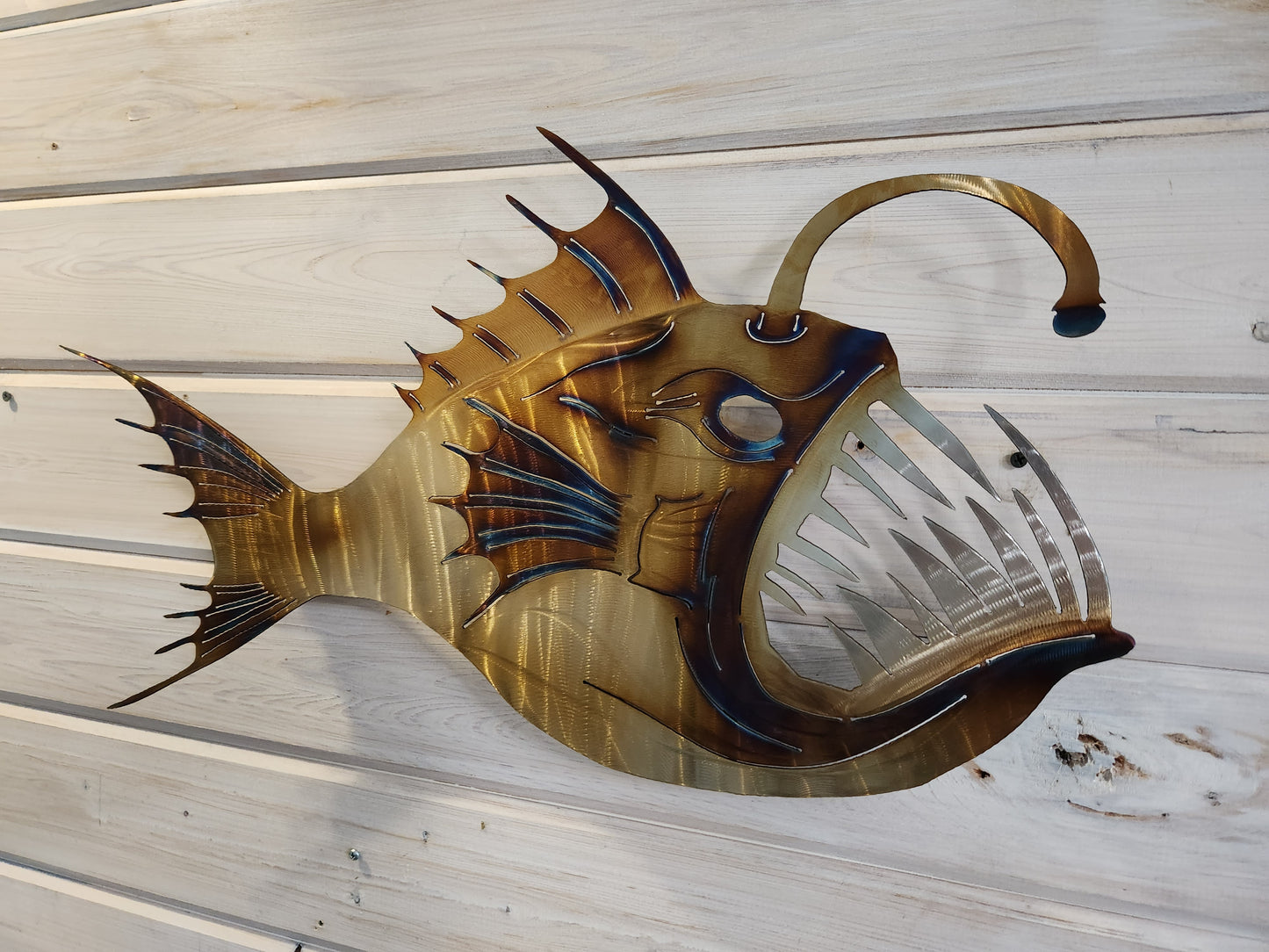 Stainless Steel Angler fish Metal art