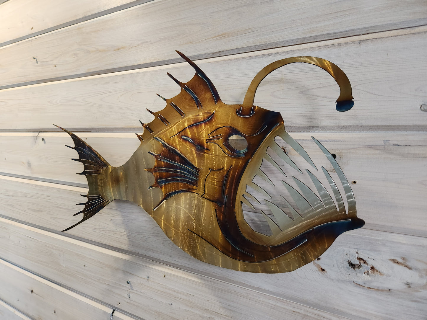 Stainless Steel Angler fish Metal art