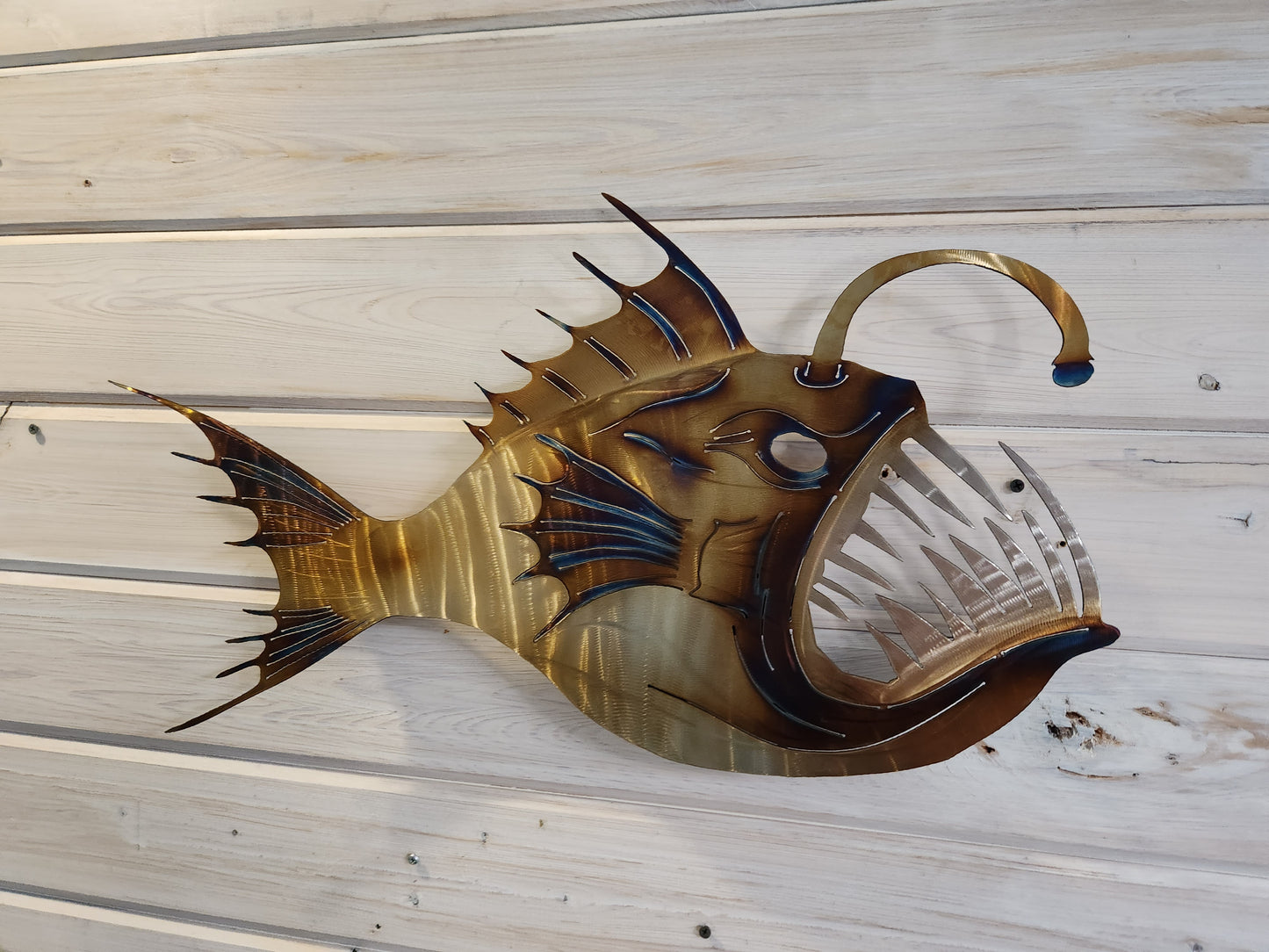 Stainless Steel Angler fish Metal art