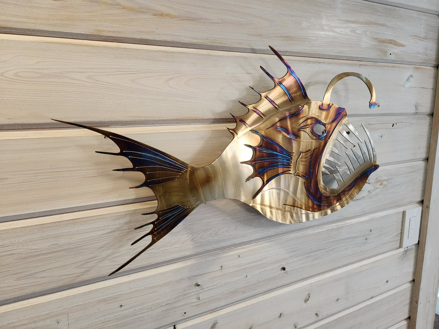 Stainless Steel Angler fish Metal art