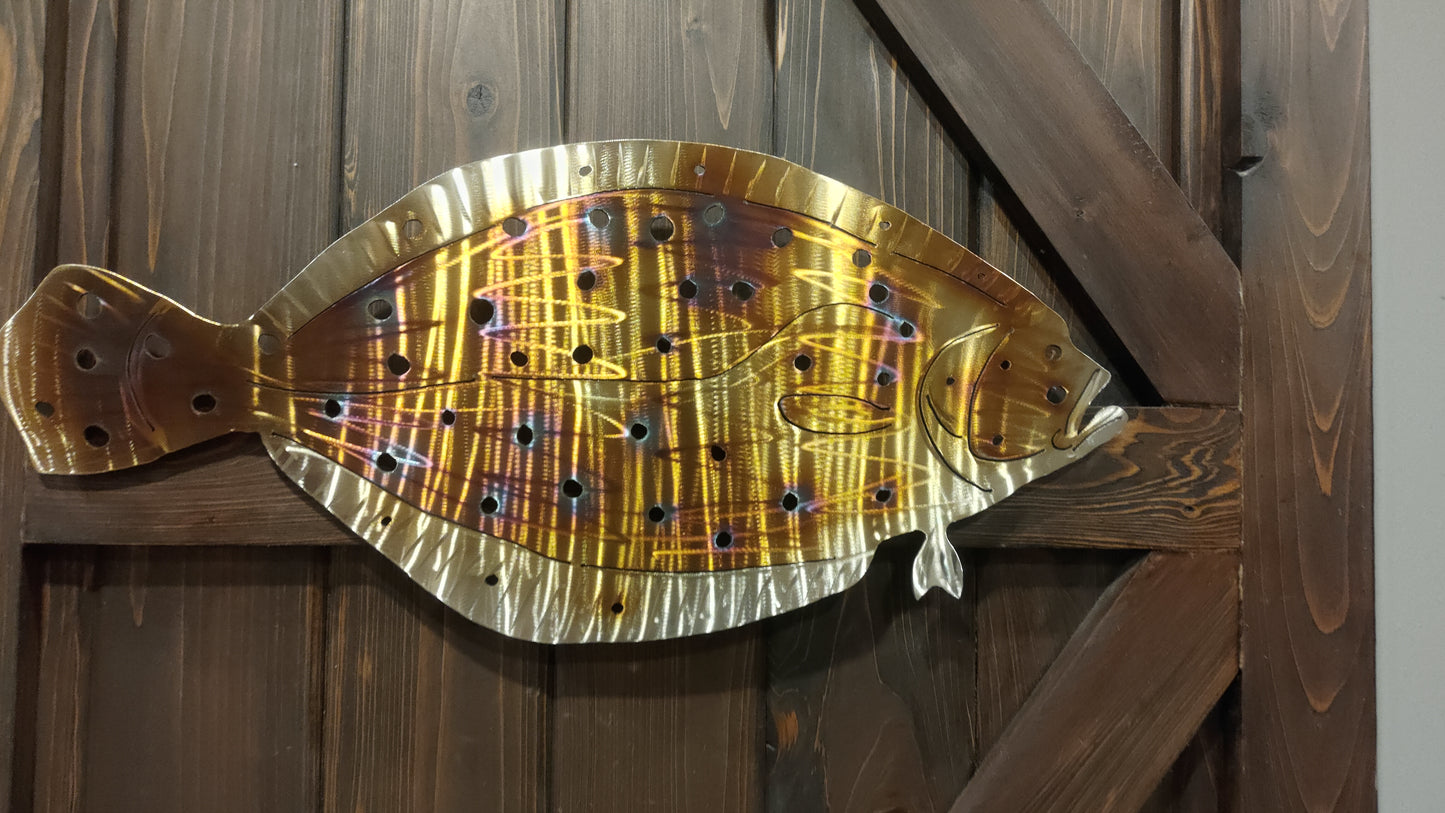 Stainless Steel Flounder metal art