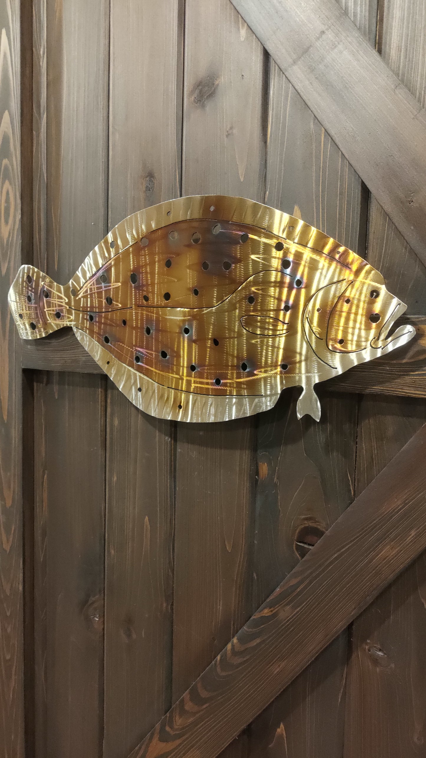 Stainless Steel Flounder metal art