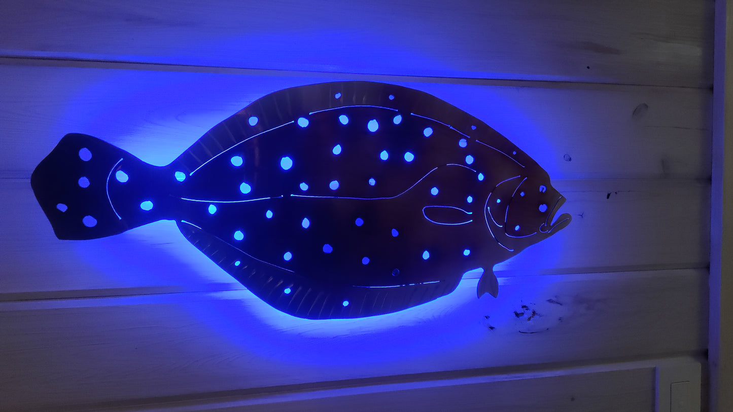 Stainless Steel Flounder metal art