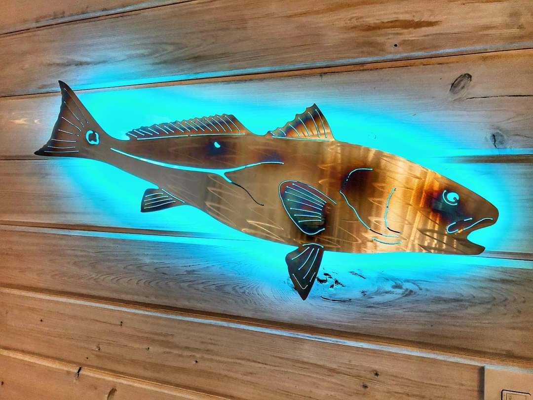 Stainless Steel Redfish metal art
