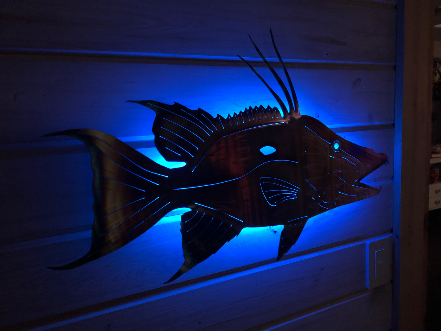 Stainless Steel Hog Fish Metal Wall Art