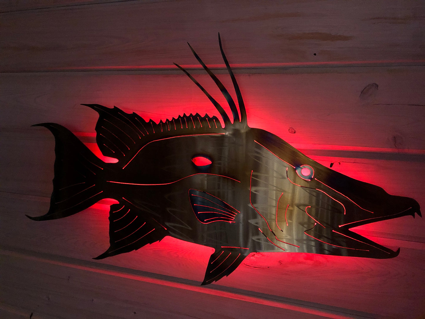 Stainless Steel Hog Fish Metal Wall Art