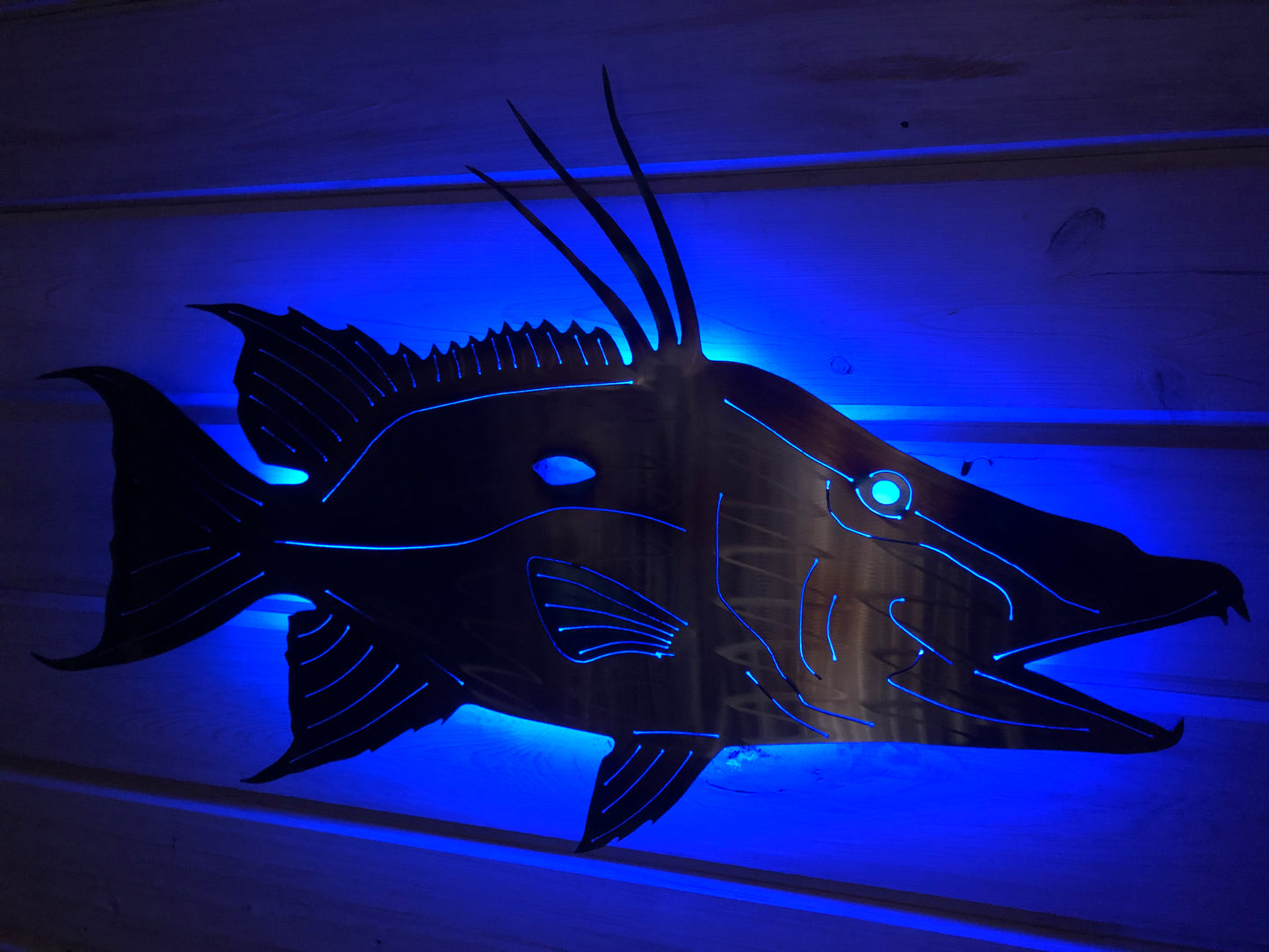 Stainless Steel Hog Fish Metal Wall Art