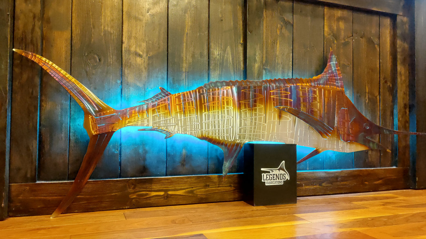 Stainless Steel Blue Marlin wall art