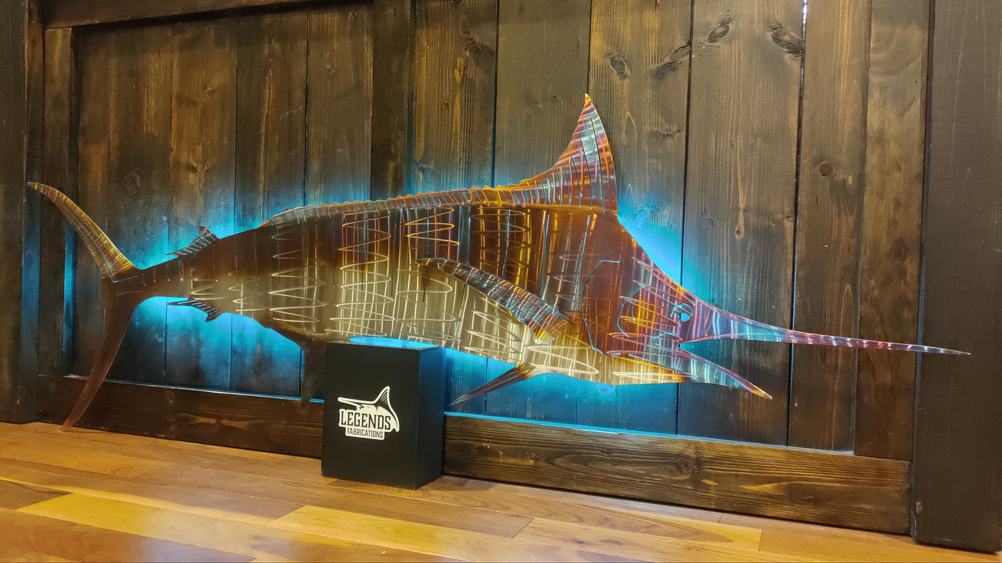 Stainless Steel Blue Marlin wall art
