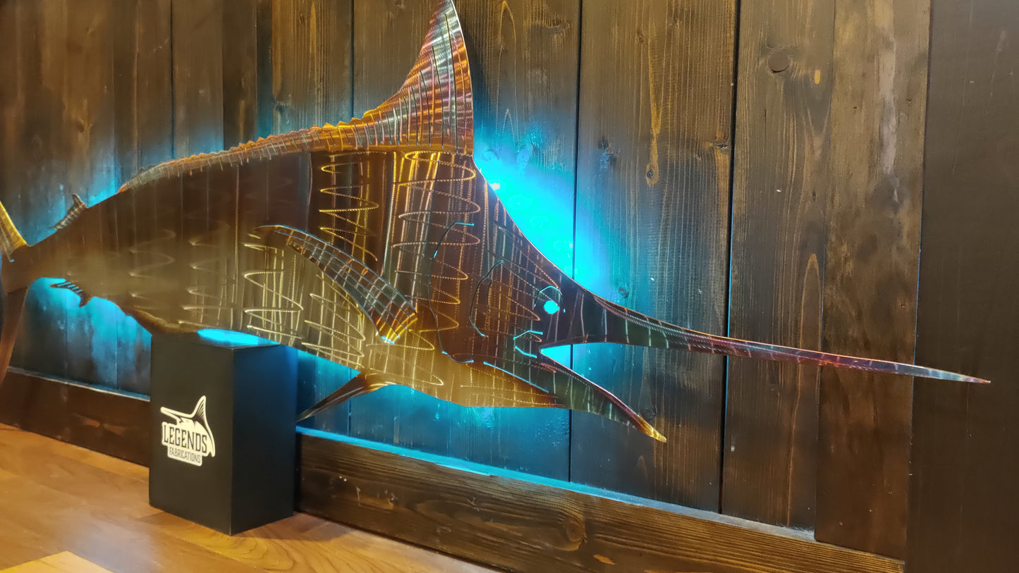 Stainless Steel Blue Marlin wall art