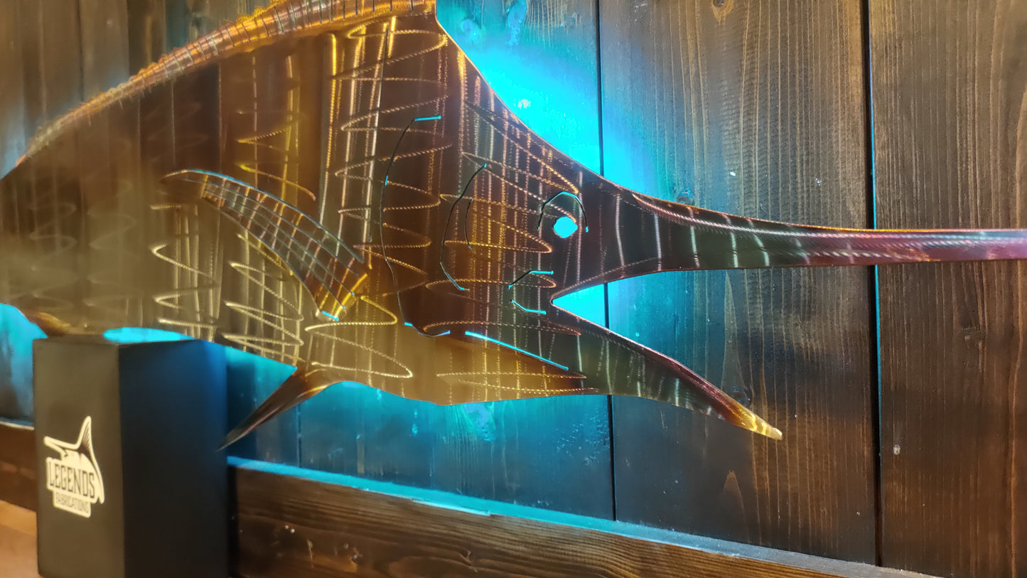 Stainless Steel Blue Marlin wall art
