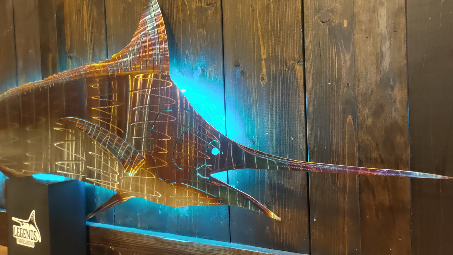 Stainless Steel Blue Marlin wall art