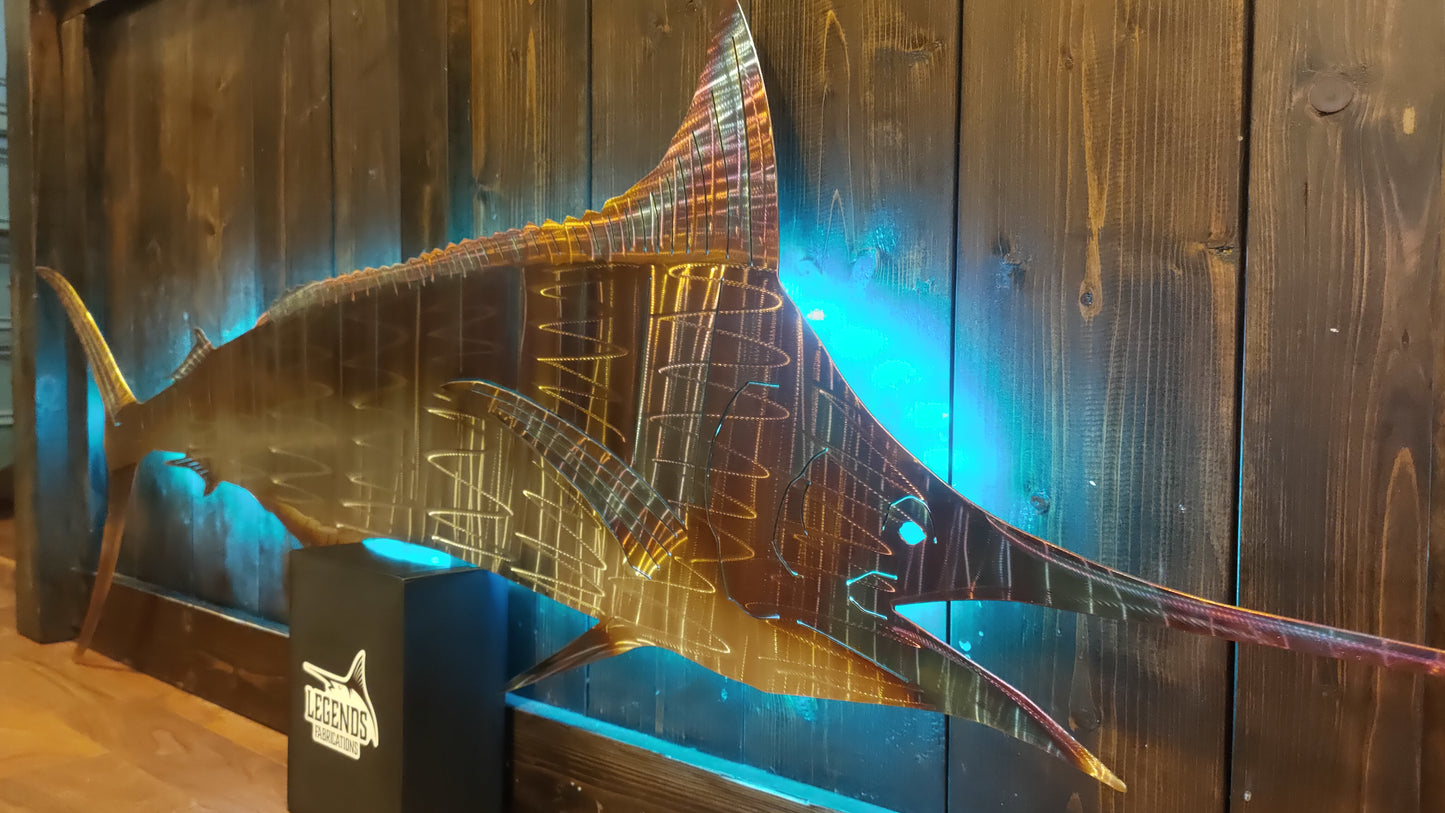 Stainless Steel Blue Marlin wall art