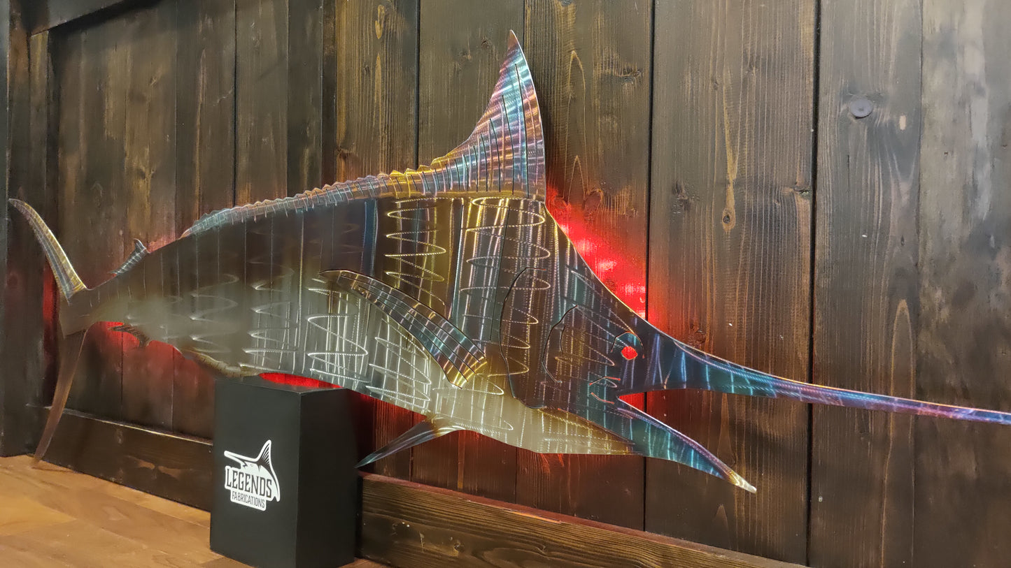 Stainless Steel Blue Marlin wall art