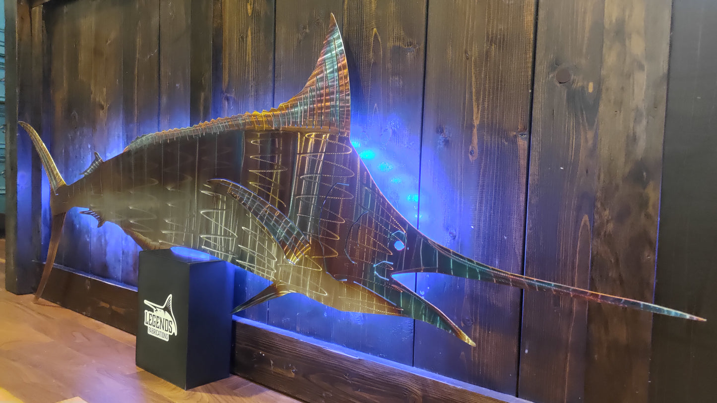Stainless Steel Blue Marlin wall art