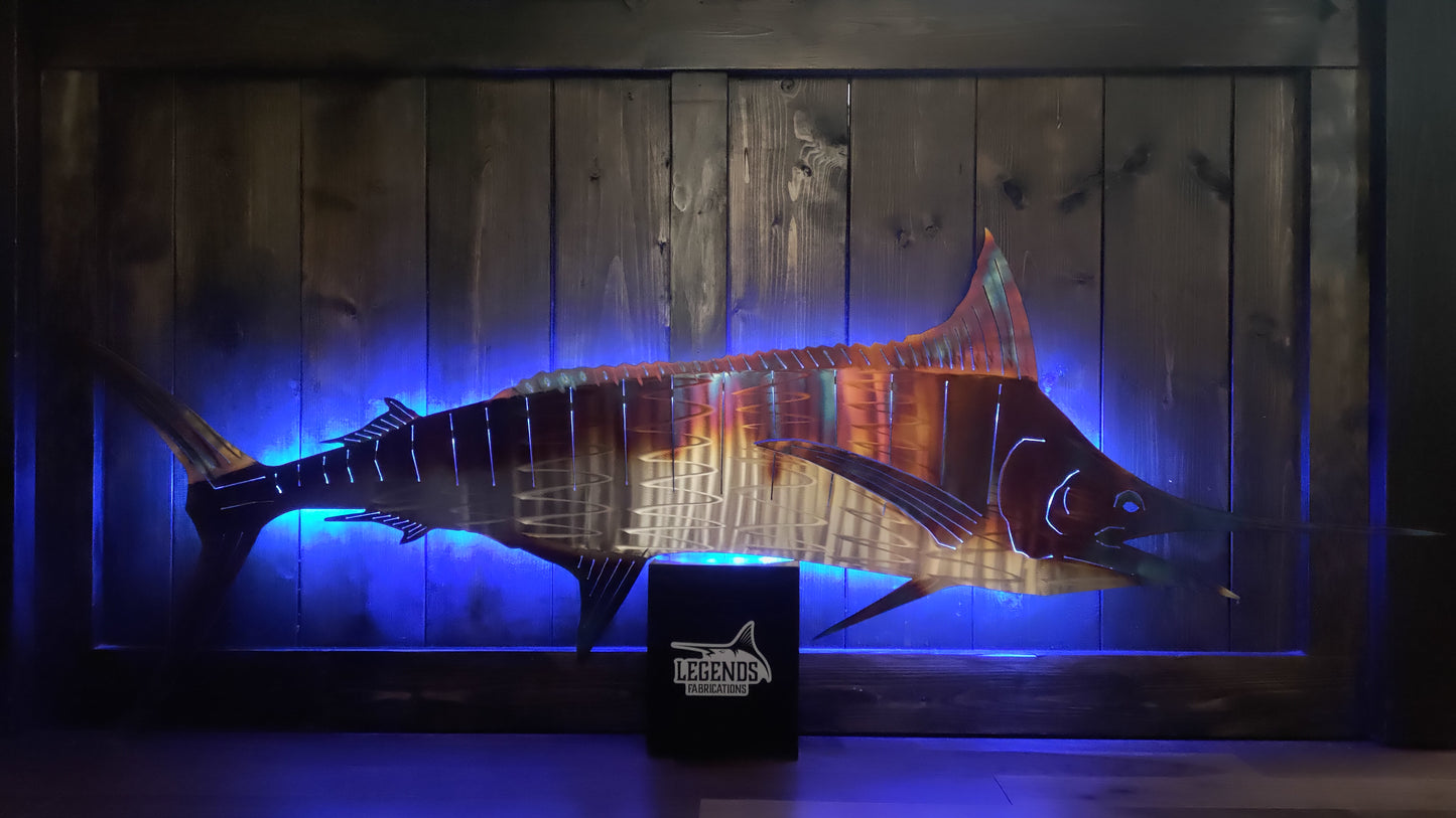 Stainless Steel Blue Marlin wall art