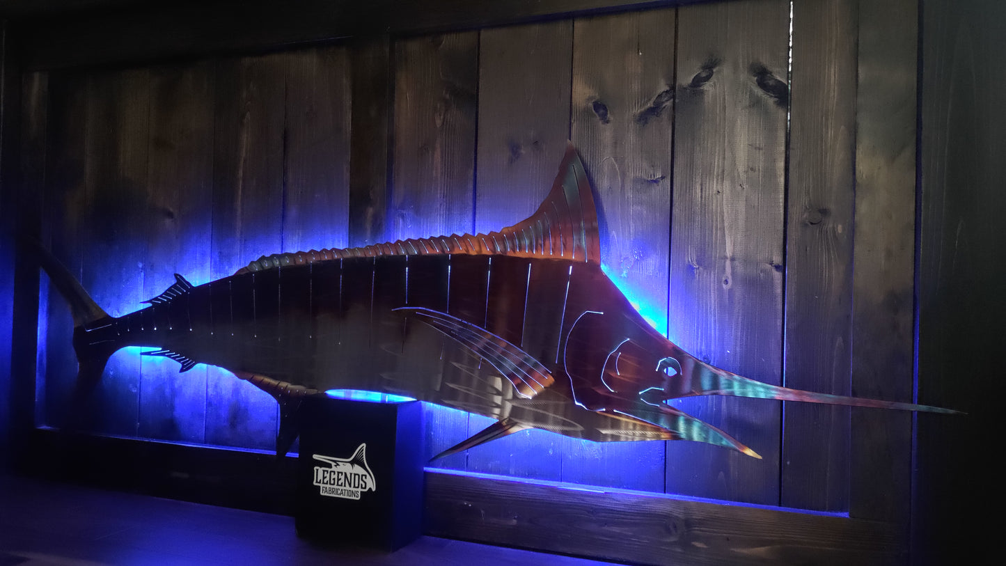 Stainless Steel Blue Marlin wall art