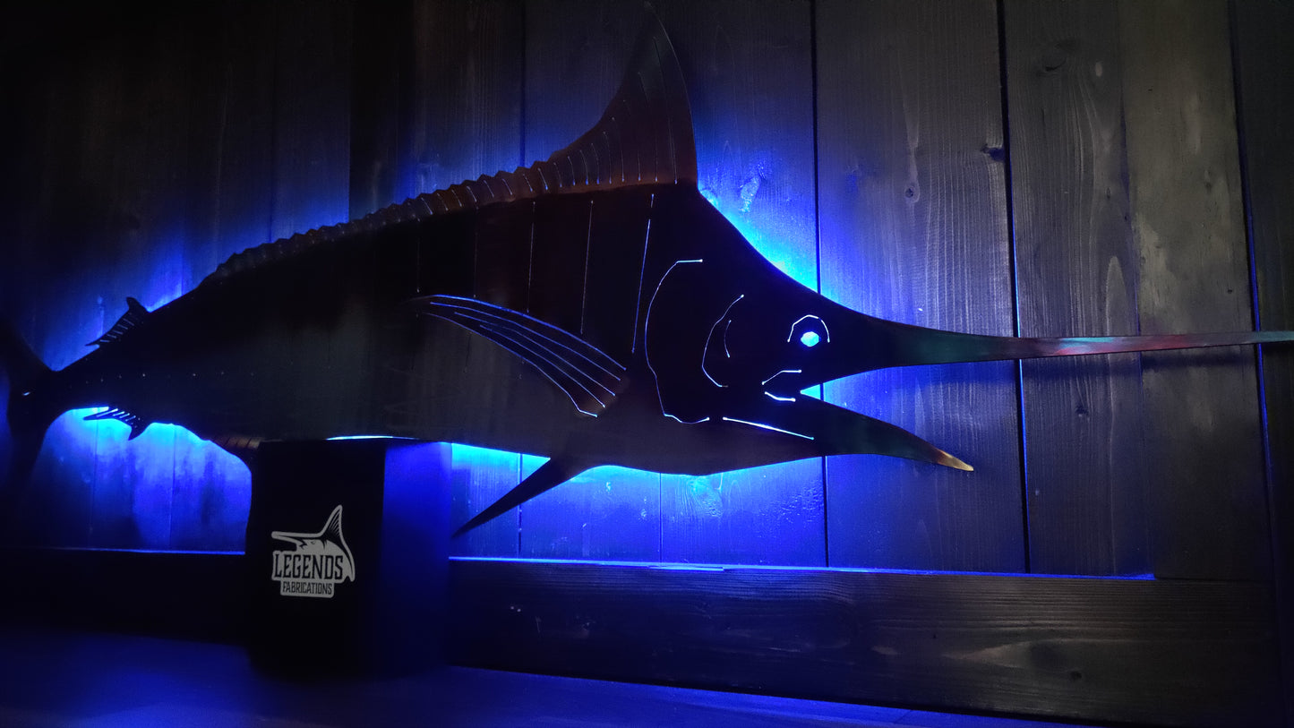 Stainless Steel Blue Marlin wall art