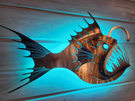 Stainless Steel Angler fish Metal art