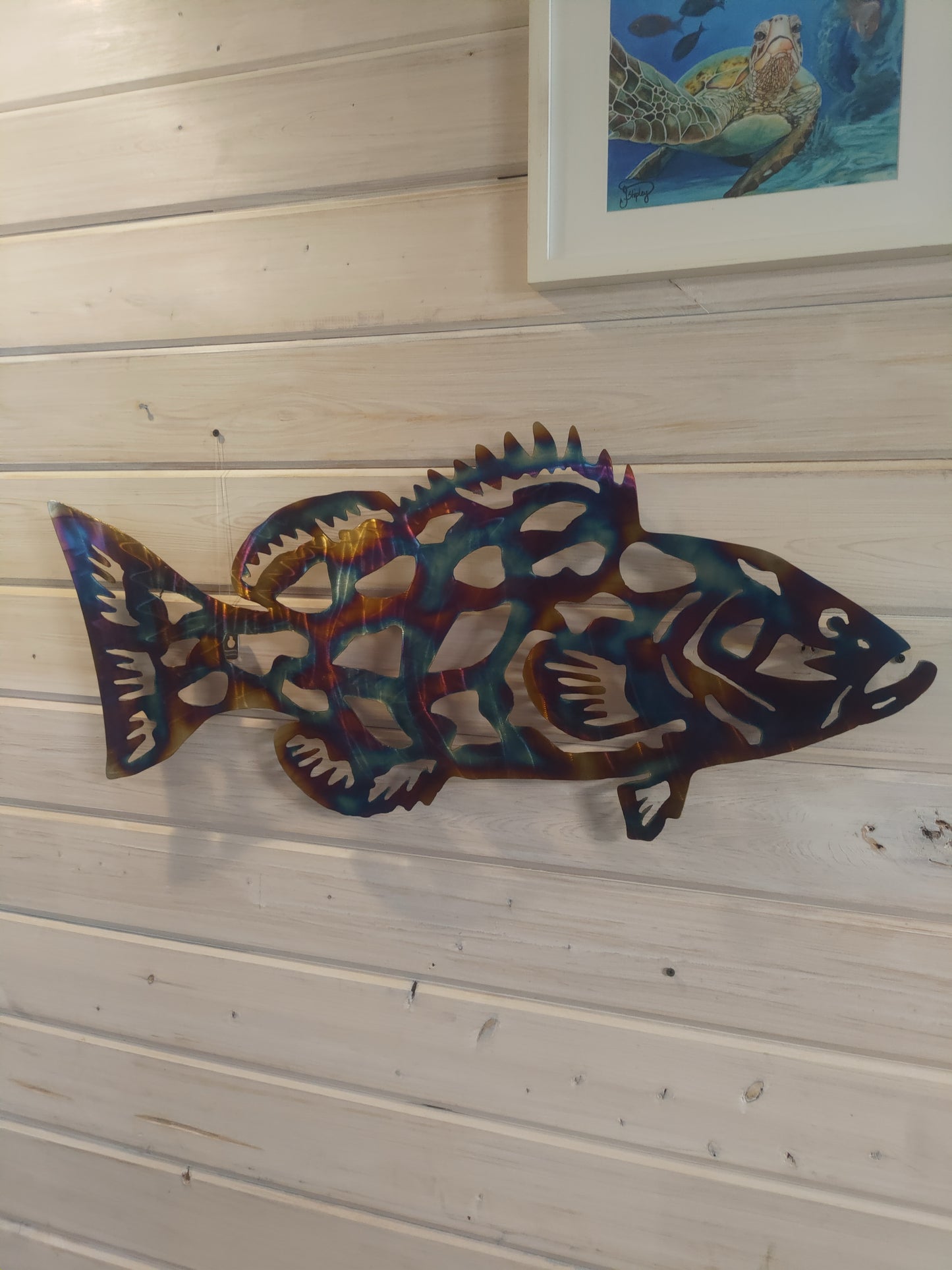 Grouper art Stainless Steelmetal art