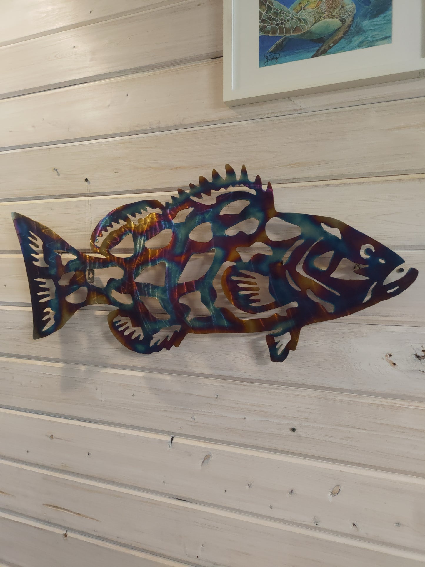 Grouper art Stainless Steelmetal art
