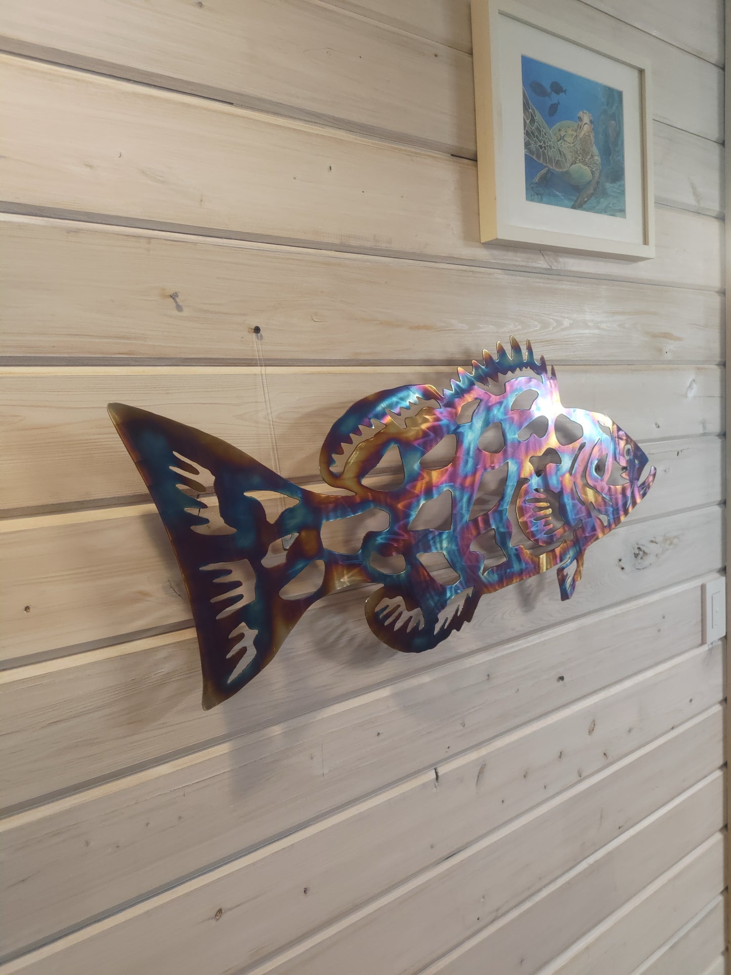 Grouper art Stainless Steelmetal art
