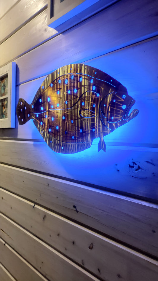 Stainless Steel Flounder metal art