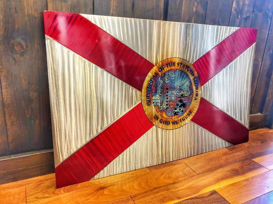 Florida States Flag stainless steel wall art