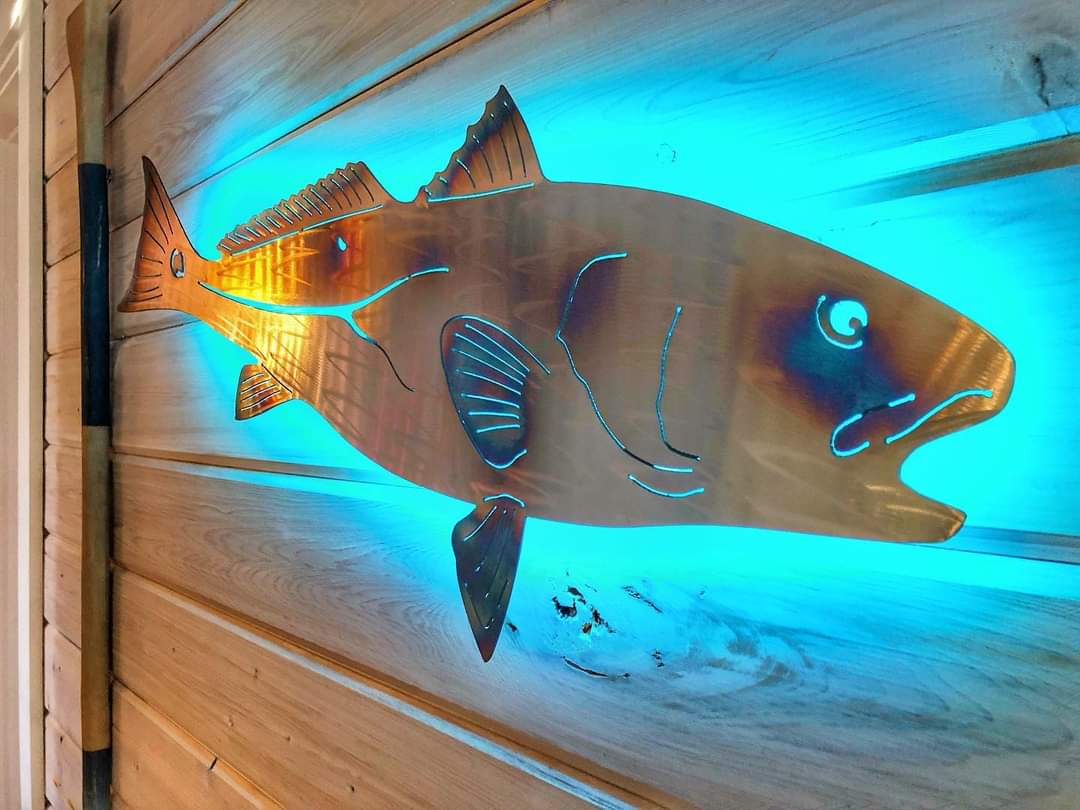 Stainless Steel Redfish metal art