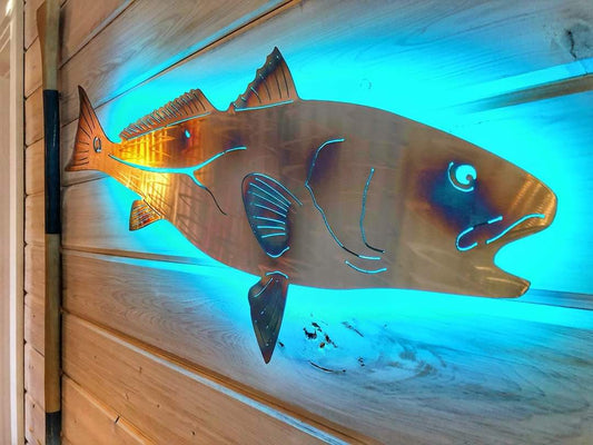 Stainless Steel Redfish metal art