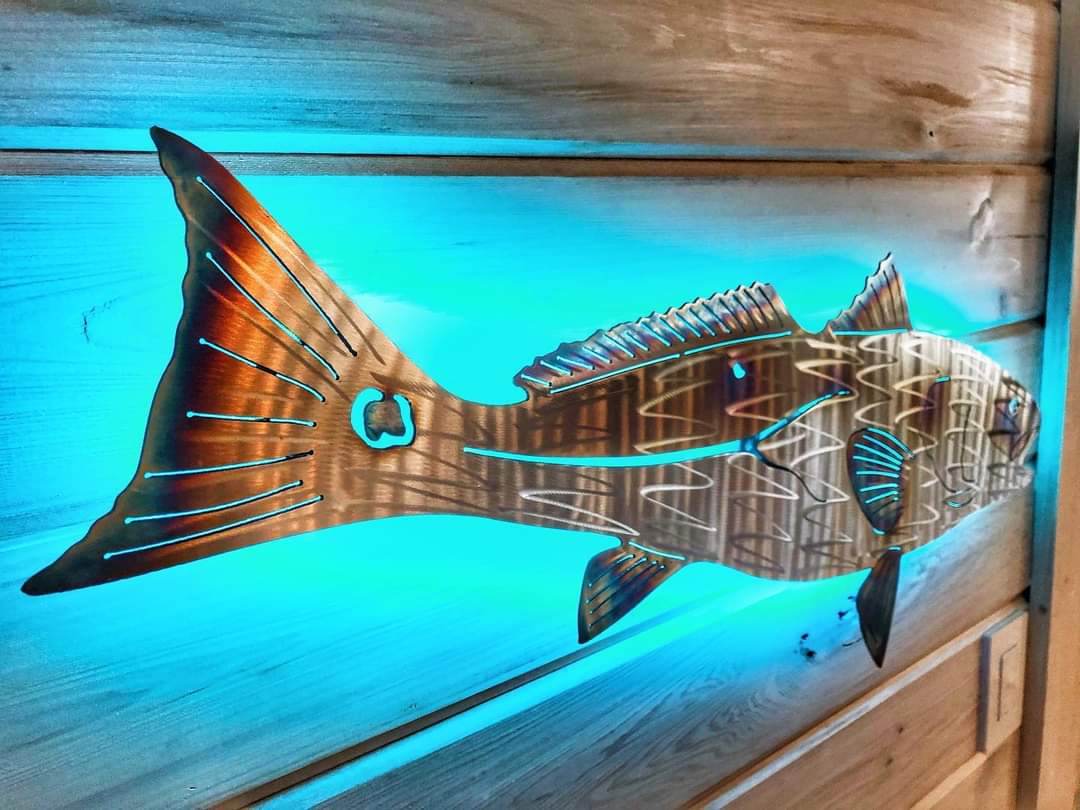 Stainless Steel Redfish metal art