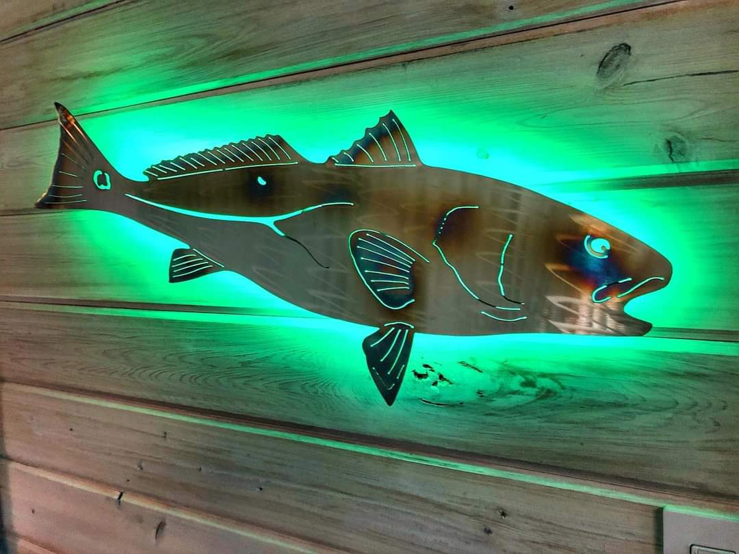 Stainless Steel Redfish metal art