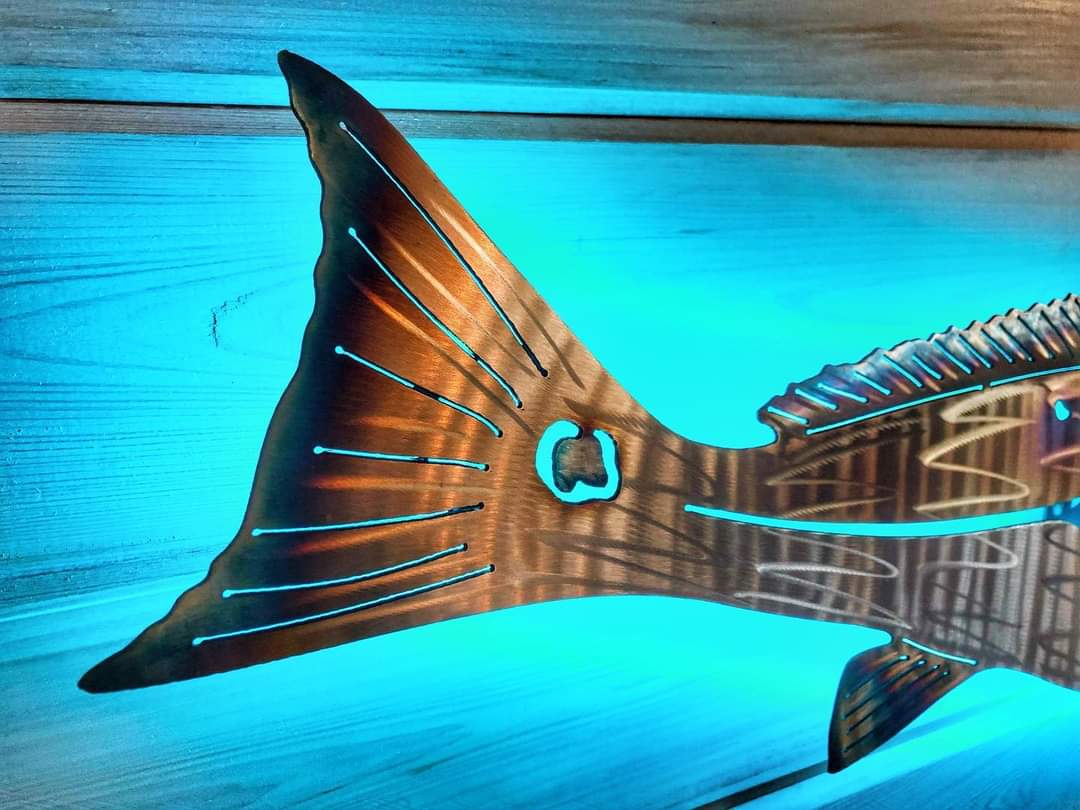 Stainless Steel Redfish metal art