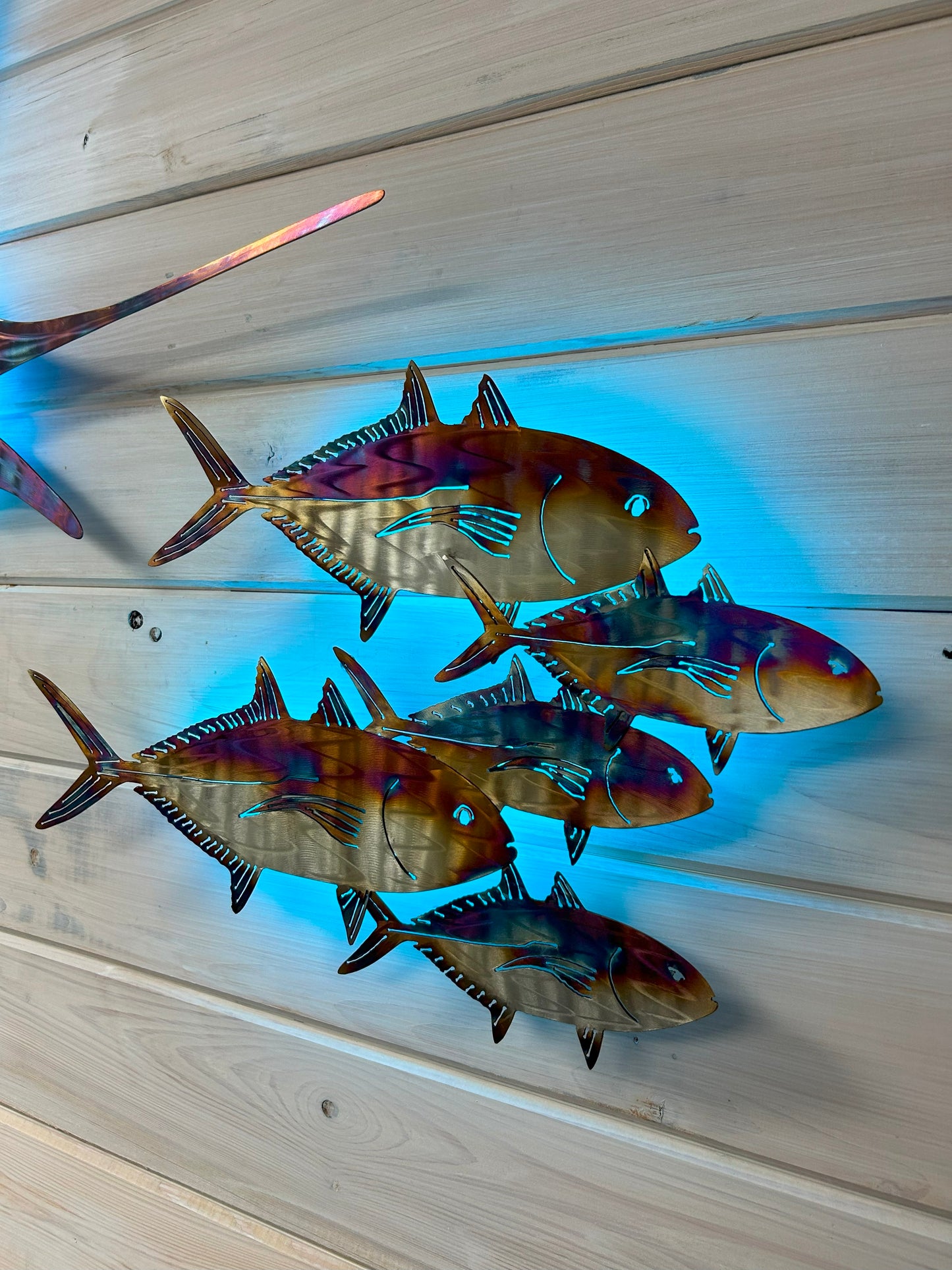Stainless Steel Sailfish art Horizontal