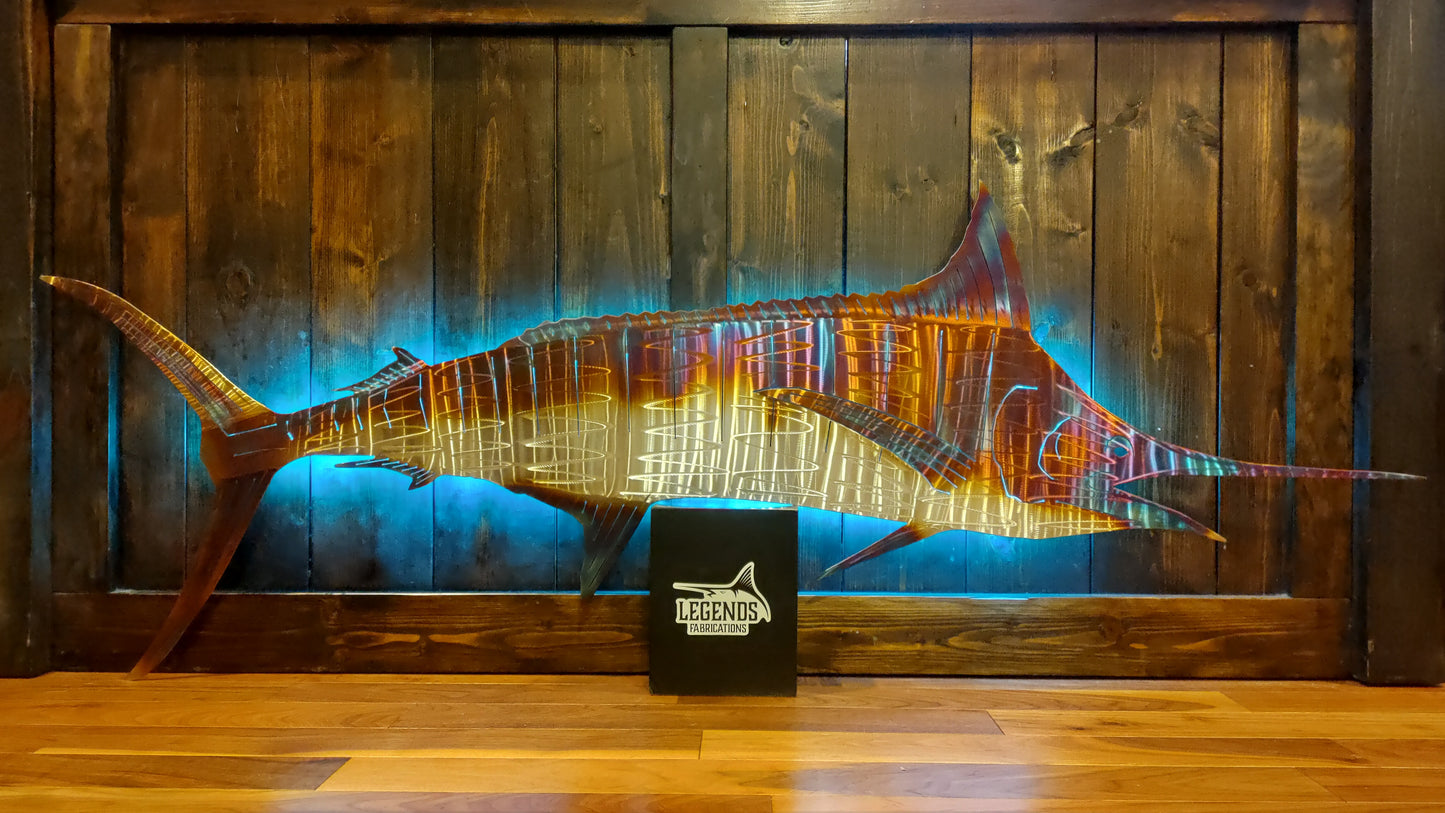 Stainless Steel Blue Marlin wall art