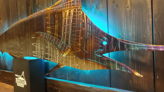 Stainless Steel Blue Marlin wall art