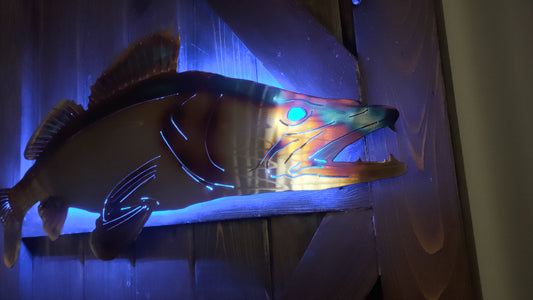 Stainless Steel Walleye metal art